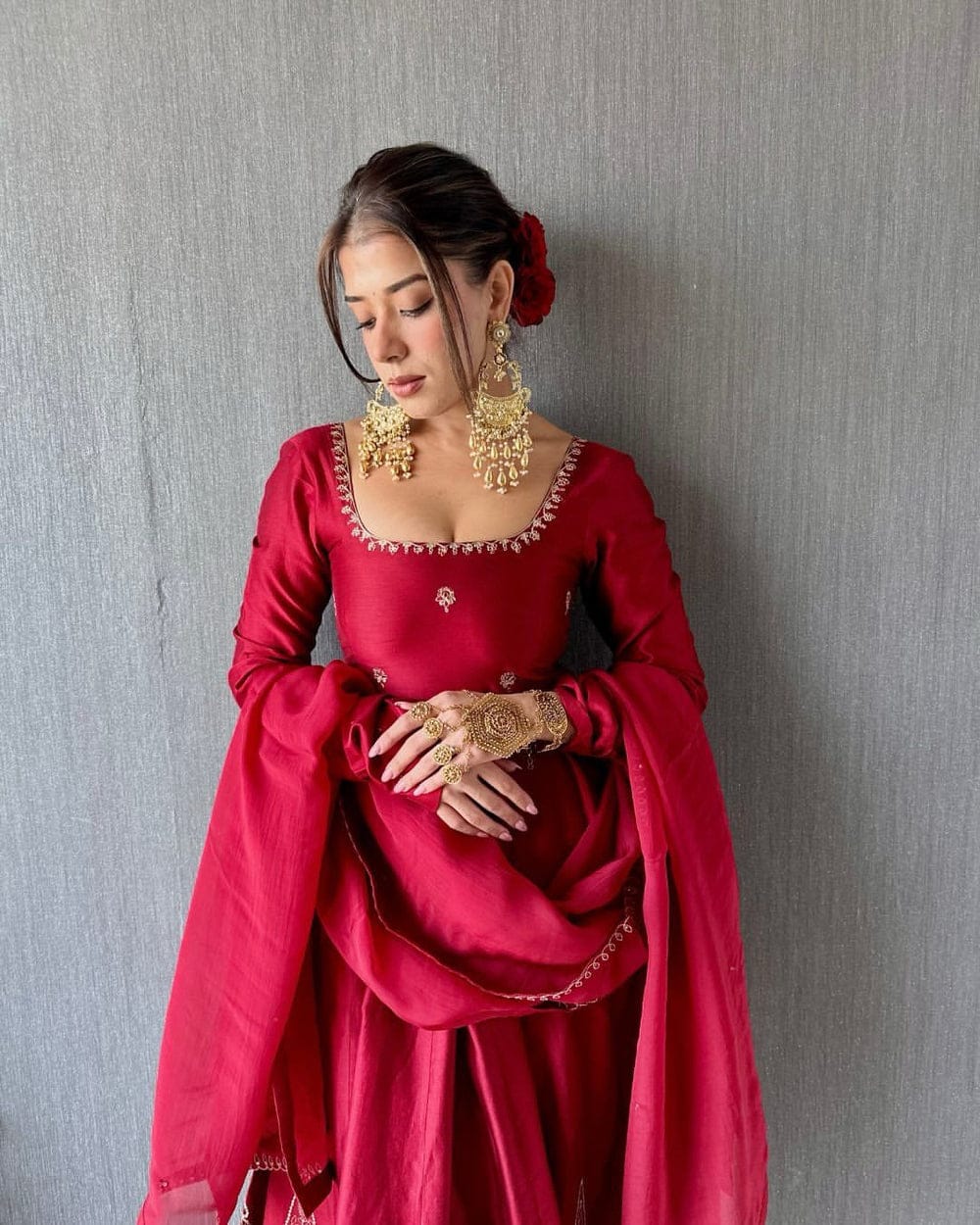 Saanvi Red Salwar Suit